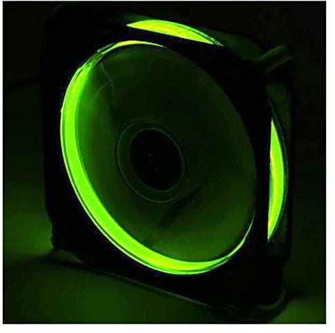 lin F12025 120mm PC Fan Cooler Silent Computer Cooling Fan With LED Light 12V Desktop Exhaust Fan For PC Case/Power Supply going (Blade Color : LED Green, Blade Quantity : 11)