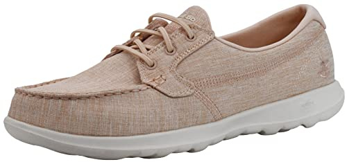 Skechers Womens Go Walk Lite - 15433 Boat Shoe, Light Pink, 9.5 M US