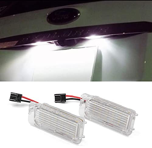 2 Stück No Error Bright White 6000K 18 SMD LED Kennzeichenbeleuchtung Nummernschildbeleuchtung Montage Lampe Birne Kompatibel mit Ford Focus 5D Mondeo Fiesta Kuga