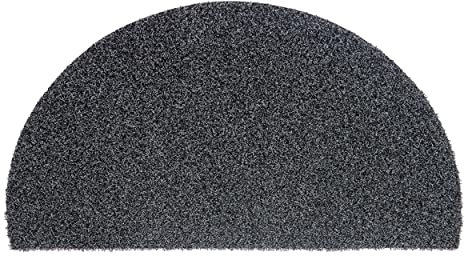 Carpido Fußmatte innen anthrazit halbrund 60x90 cm – Schmutzfangmatte rutschfest – Türmatte außen wetterfest schmutzabweisend - Türvorleger mit Brush-Effekt