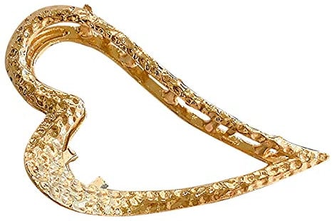 Hair Things for Little Girls Easy 1PC Suitable Clips Metal Pulling Gold Strong Hair Hair Non-Slip Up Hair clip Cuff Puff for Curly Hair (B, One Size)