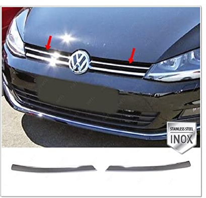 VW Golf 7 Griglia Anteriore Cromata 2 Pr. 2013 Su P.STEEL (Comfortline) (6696531)