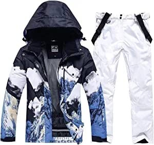 Ensemble veste et pantalon de ski pour homme - Combinaison de neige imperméable pour l'hiver - Veste de snowboard coupe-vent - Combinaison de ski changjia, L