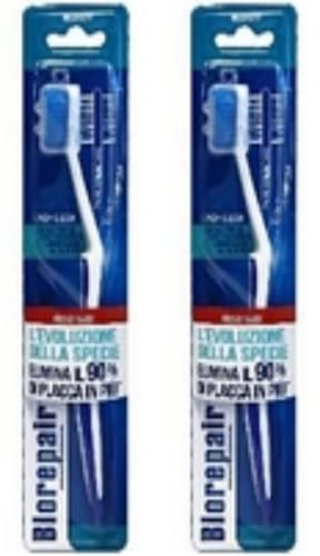 Biorepair Zahnbürste, mittelblau, 2 Stück