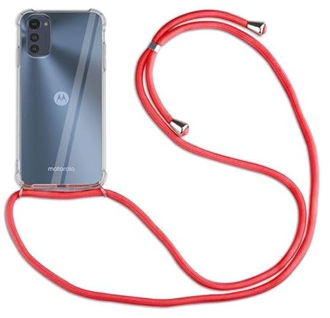 betterfon Hülle Kompatibel mit Motorola Moto E32 / E32s | Handykette Smartphone Halskette Hülle mit Band | Handyhülle mit Kordel zum Umhängen Kompatibel für Moto E32 / E32s | Rot