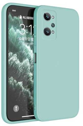 Topme Funda para Realme GT2 / GT Neo2 / GT Neo 3T (6.62 Inches) Carcasa Caja Case Estuche, Funda Protectora de Piel de Silicona TPU - Cian Claro