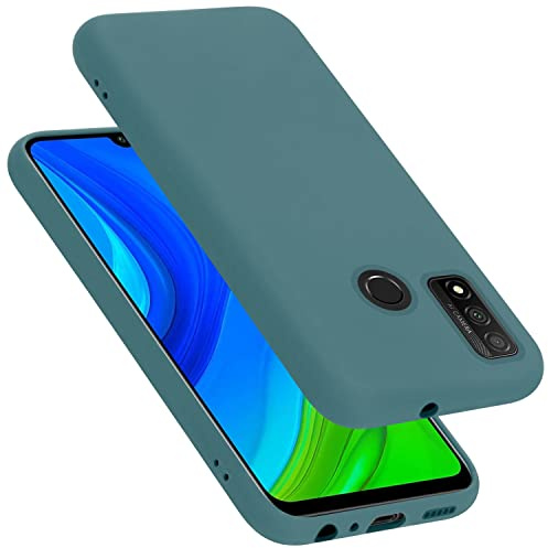 Cadorabo Hülle kompatibel mit Huawei P SMART 2020 Hülle Silikon Handyhülle für P SMART 2020 Case aus flüssigem Silikon- Kratzfeste und stoßfeste dünne TPU Schutzhülle - Liquid GRÜN