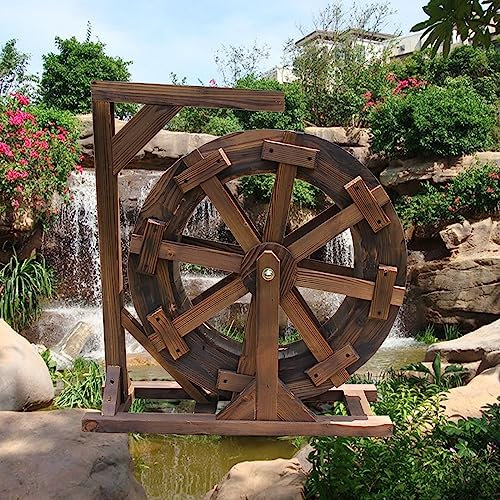 Wasserbrunnen für Garten, Brunnen Feng Shui Räder Yard Dekorative Outdoor, Vintage rustikaler Zierpond, chinesische Feng Shui -Szene für Garten, Terrasse Garten, Veranda, Hof ( Size : Diameter 90cm )