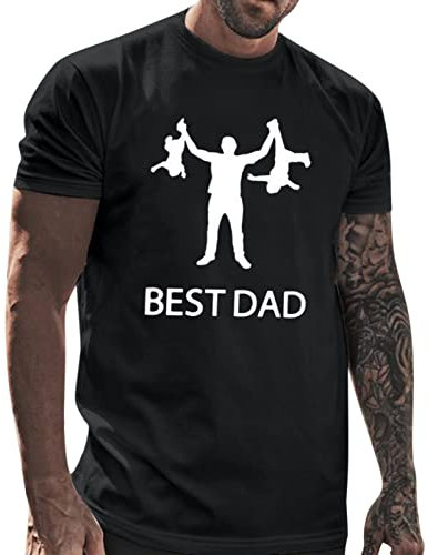 Shirt Round T Tops Sleeve Casual und Shirt Kid Short Bluse Male Father Neck Sommer Print T Men T Shirts Retro Uhren