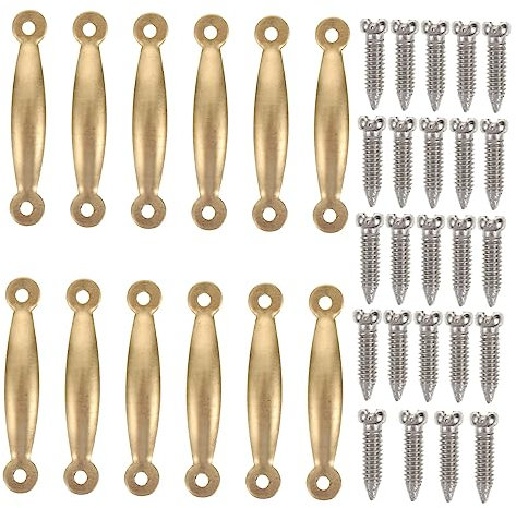 TOYANDONA 1set Mini Door Handles Retro Arc Design Furniture Pulls Screws for Dollhouse Accessories Creative Mini House for Boys and Girls Rooms