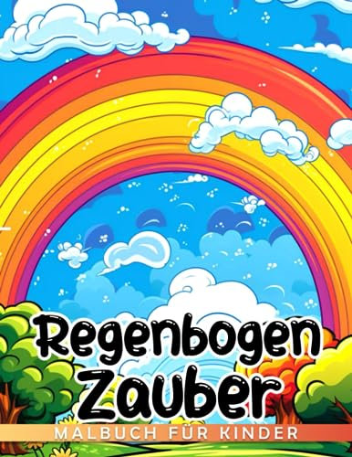 Regenbogen-Zauber Malbuch für Kinder: Verschiedene Farben am Himmel durch 30 Bilder zum Ausmalen und Spaß haben | Gag Geschenke | White Elephants Geschenke