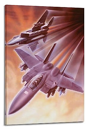 Fighter Plane Poster F-15 Adler Attack Aircraft Dekorative Malerei Leinwand Poster 20 x 30 cm