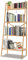 HOMASIS Scaffale Libreria a Scala, Scaffale Portaoggetti a 4 Livelli, Portalibri, Supporto per Piante in Bambù, Scaffalatura Multifunzionale per Cucina, Salotto, Studio, 60 x 35,5 x 148 cm, Naturale