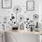 Wandtattoo Pusteblumen Wandsticker Wohnzimmer Modern, 2 Stück Schwarz Löwenzahn Blumen Pflanzen Wandsticker für Wanddeko, Aufkleber Wandbilder Wand Deko für Schlafzimmer Küche Flur Bad