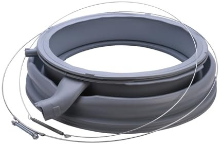 Masterpart Genuine Washing Machine Door Seal Gasket & 2 Clamp Band Retainer Spring Rings Compatible With Siemens 00772663 WMH6Y790GB/11, WMH6Y791NL/03
