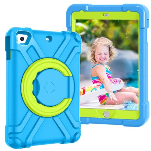 AKABEILA Custodia per tablet Apple iPad mini 3/2/1 da 7,9 pollici, robusta custodia antiscivolo con supporto girevole in morbido TPU antiurto antiscivolo