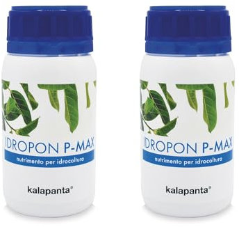 Kalapanta IDROPON P-MAX – Abono Profesional de Alta Potencia para Cultivo Hidropónico - Ideal para Invernaderos Hidropónicos - Pack económico de 2 piezas