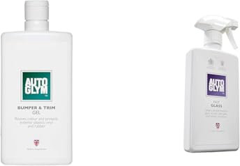 Autoglym Bumper & Trim Gel, 500ml - Car Trim Restorer Revives Colour and Protects Exterior Car & Fast Glass, 500ml - Car Window Cleaner for Windscreen, Windshield, Window Cleaning
