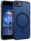 BENTOBEN Funda Magnética para iPhone 8 Plus, Funda iPhone 7 Plus [Compatible con Magsafe] Carga Inalámbrica Carcasa Cover Case Enchapado Translúcido Mate Protección Grado Militar Anti-Arañazos -Azul