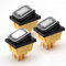 FILN 3Pcs 4 Pin Boot Marine Wasserdicht Ein Aus DPST Kippschalter Kippschalter 15A Heavy Duty 120V 220V LED Beleuchtet(220V, Wasserdicht KCD4 weiß-3)