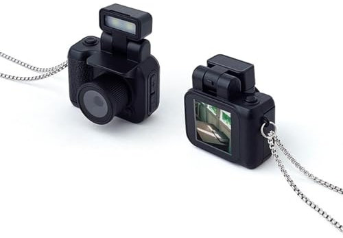 Mini Fotocamera Portachiavi, Mini Fotocamera 1080P, Videocamera Mini DV DVR da 1,44 Pollici, Videocamera per Studenti, Bambini (BLACK)