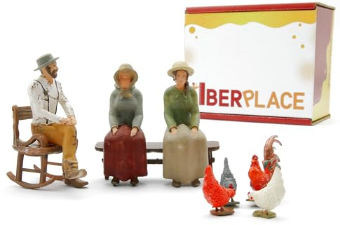 Iberplace Figuren Spur G Westernfiguren Epoche1 Maßstab 1:22,5-1:25 40029 Gartenzug, Modellbau, Dioramen Gartenbahn - kompatibel mit LGB, Pola, Preiser, Piko Zubehör Tabletop Figuren Wilder Westen