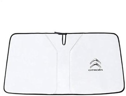 XWSBUDE Auto Sonnenschutz Frontscheibe, für Citroën Jumpy 2 de 2007 à 2016 Auto Sonnenschutz Frontscheibe Innen Sonnenblende Vorne Faltbar Blockiert UV-Strahlen,L(132 * 142 * 80CM)
