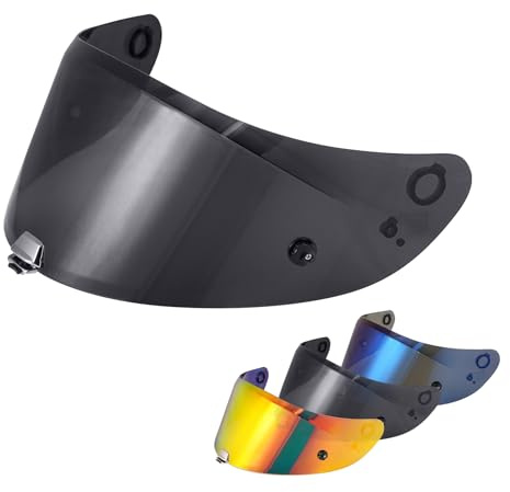 VCOROS Visor Face Shield For HJ-26,For RPHA11,For RPHA 70 Helmet Visor Replacement (Black)