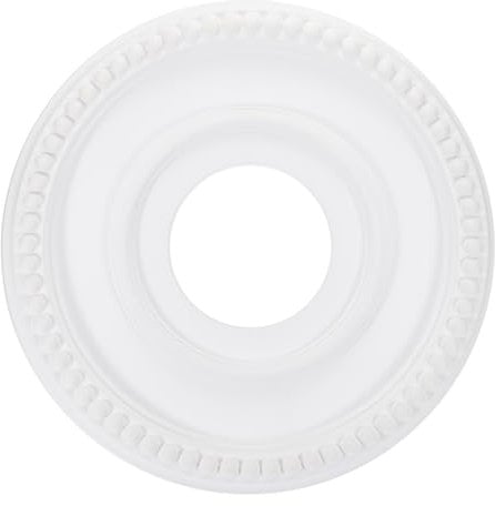 PATIKIL Ceiling Medallion, 12 OD x 4 ID PU Decorative Ceiling Light Medallion Chandelier Medallion Traditional Ceiling Light Cover Plate for Ceiling Light Fixtures Fans, White