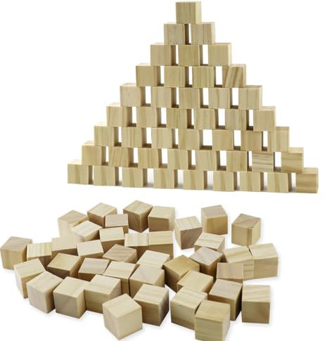 150 Stück Holz Würfel 2cm Holzwürfel Blanko Natur, Holzklötzchen zum Basteln DIY, Bastelmaterial Holzwürfel für Handwerk, Malen, Stempeln, Deko Würfel, Schnitzen, Modellbau