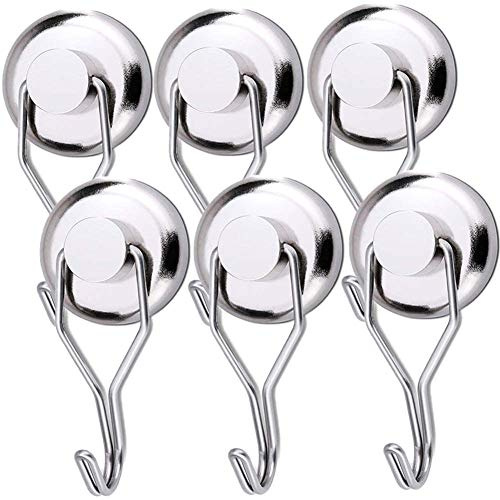 FimGlk 100 LBS Magnetic Hooks Heavy Duty for Hanging BBQ Grill Tools Pot Holders Neodymium Refrigerator Magnet Hanger Hook Swivel Swing for Locker Kitchen Classroom Cruise Cabins