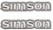 Set: Klebefolie Tank SIMSON klein - Weiß