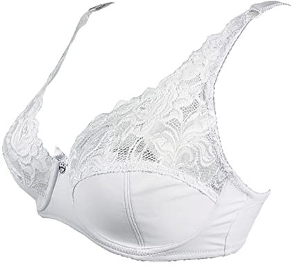 Generico Reggiseno Adesivo Seno Grande Reggiseno Reggiseno Reggiseno Sexy in Pizzo a Coppa Grande Reggiseno a Seno Grande con Ferretto di Alta Classe Senza Reggiseno Color Carne Reggiseno (White, S)