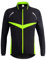 VeloZenith Herren Fahrradjacke Winddichte wasserdichte Winter Radjacke MTB Mountainbike Jacket Visible reflektierend, Fleece Warm Jacket Gr.S-2XL (Schwarz Grün, L)