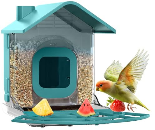 Vuebee Intelligente Vogelfutterhaus mit Kameratasche, kompatibel mit Blink Outdoor 3 und Outdoor 4 Kamera, Vogelfutterhaus im Freien, Vogelbeobachtungskamera (Kamera nicht enthalten)