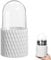 CNAFGBGG Make Up Brush Holder 9.06x4.33 In 360° Rotating Makeup Brush Organiser with Lid Waterproof Dustproof Makeup Brush Pot Cosmetic Organiser for Bathroom Desk Worktop
