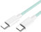 iCatchy For Motorola Moto G05 / Moto G15 / Moto E15 Nylon Braided USB Type C Cable, Male to Micro USB Cord, 5A Supercharge, Fast Charging Cable Lead Data Transfer Charger Power Cord Lead (Green)