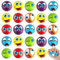 24Pcs Anti Stress Spielzeug Bälle,5CM Lustige Gesichter Softball,Mini Lächeln Gesicht Bälle,Mini Schaum Stressbälle,Verschiedene Emoticons Stressball,Antistressball Bälle Wutball für Kinder Erwachsene