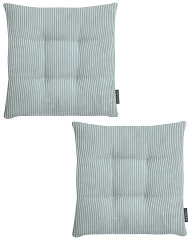 MAGMA 2er Set Inga Stuhlkissen ca. 35x35x5 cm Cordstoff (Mint)
