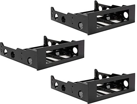 Xiniy 3X 3.5 to 5.25 Hard Drive Drive Bay Front Bay Bracket Adapter,Mount 3.5 Inch Devices in 5.25in Bay