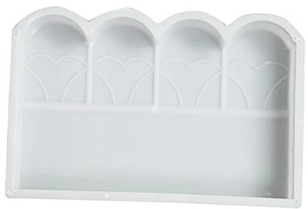 NUOBESTY Moule De Clôture En Plastique Robuste Pour Bordure De Jardin Diy, Moule à Béton Réutilisable, Blanc, Pour Cour Extérieure, Outil De Moulage Rapide Et Précis