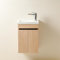 NUESTRA VIDA Juego de Muebles de Baño, Armario Pequeño para Lavabo con Lavabo, Colgante para Cuarto de Baño, Aseo de Invitados, Mueble MONTADO Medidas: 41x23x62,5 cm, Sin Grifo (Color Roble)