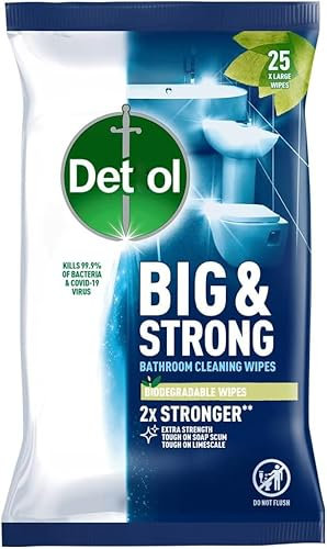 Detol Big & Strong Limescale Bathroom Cleaning 25 Wipes