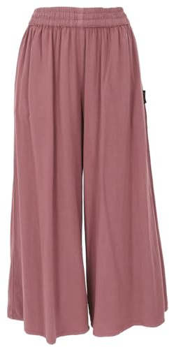 GURU SHOP Bequeme Palazzohose, Weite Marlenehose, Boho Schlaghose, Hosenrock - Malve, Damen, Size:XL