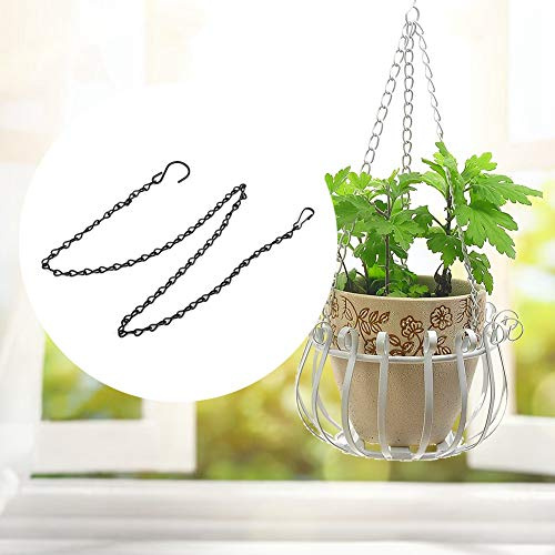BAOFUYA 3PCS Planter Hanging Chains, Iron Made Adjustable Plant Hanger for Flower Pots, Bird Feeders, and Wind Chimes
