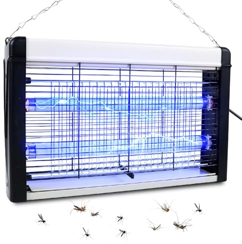 Fly Zapper Electric Indoor UK, 3500V & 20W UV Bug Zapper, Plug-in Mosquito Killer with, Insect Trap for Bedroom, Living Room, Kitchen