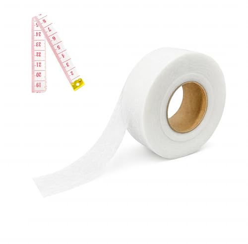 Zeeorymn Thermocollant 64 mètres-Ruban Adhésif Thermofusible Ourlet Sans Couture pour Pantalon, Rideaux et Tissus-Facile à Utiliser-Bande de Fixation Thermocollante (40 Millimètres X 64 Mètres(Blanc))