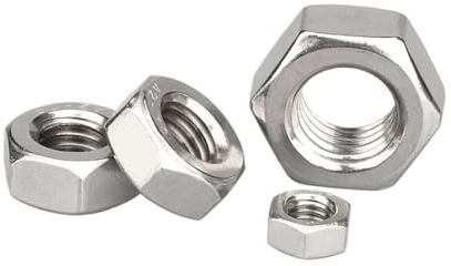 YAYDAFSHSAI Sechskantmuttern Amerikanische Standard-Sechskantmuttern, Edelstahl 304, UNC- und UNF-Gewinde, Verschiedene Größen, 1–20 Stück(10-24(20pcs))