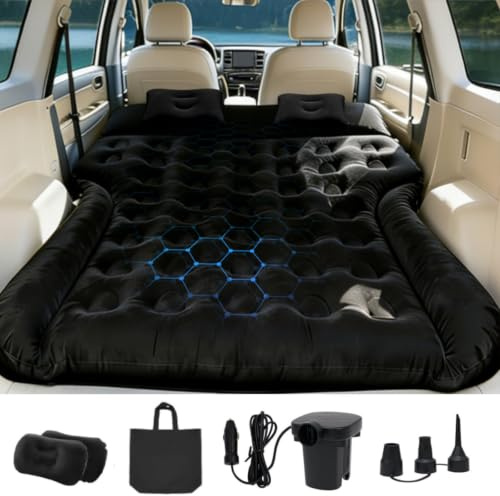 Auto Luftmatratze, SUV Aufblasbare Matratze Camping Bett 185X140X20cm | Full Size Auto Matratze für VAN Truck Kofferraum| Klappbar Schlafmatte Autobett AirMattress Luftbett für Outdoor Road Trip