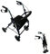 MOBILEX Rollator Impala Economic - Blau-metallic - Modern - Faltbar - Aluminium - Erwachsener - 6,2 kg - 93 cm hoch - 69 x 59 x 53 cm - 120 kg belastbar